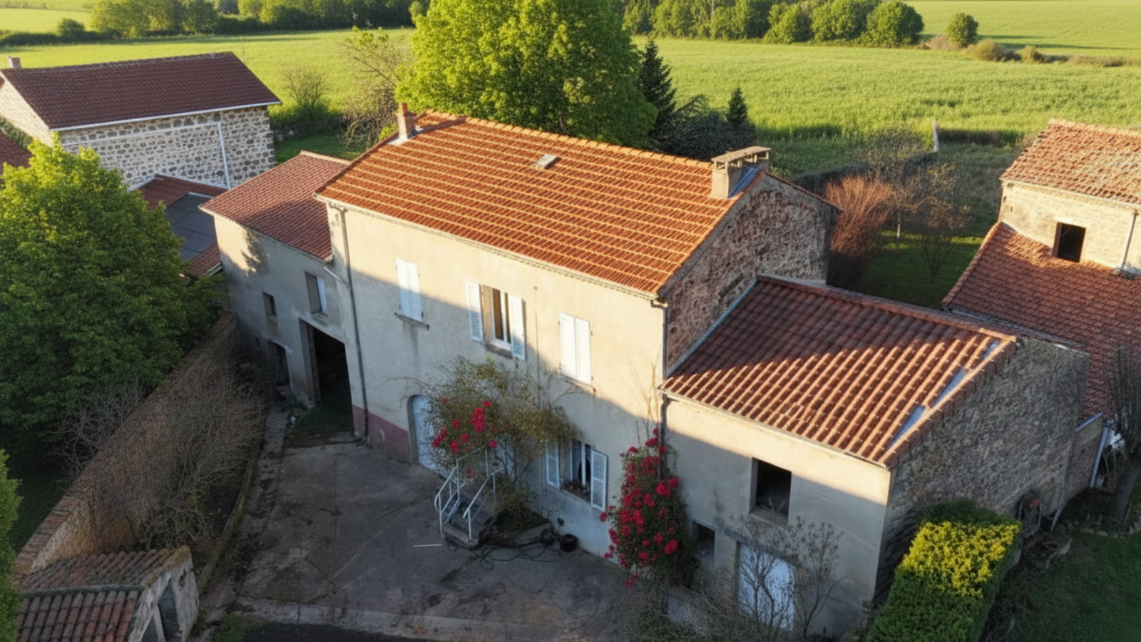 Façade en pierre auvergnate